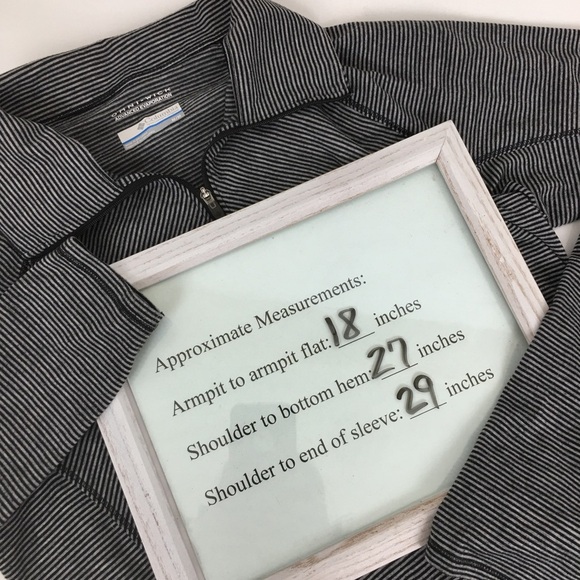 Columbia Women's Omni-Wick 1/4 Zip Pullover Top Shirt Grey Micro Stripe Size M - Picture 11 of 11